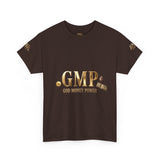 GMP "God Money Power" Tee - Gold Logo Graphic T-Shirt