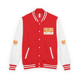 Letterman Jacket — "GMP (God Money Power)" Red & White Varsity Jacket