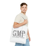 GMP "God Money Power" Printed Tote Bag — Faith & Finance Canvas Tote