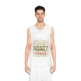 God Money Power Basketball Jersey — Inspirational Faith & Hustle Athletic Tank