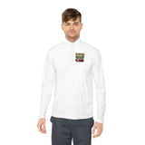 Quarter-Zip Pullover — “Put God First, Hustle for the Money, Buy Yourself in Power” Christian Graphic