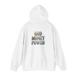 God Money Power Hoodie — Graphic Religious Inspirational Pullover