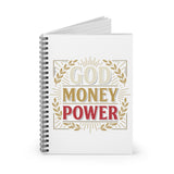 God Money Power Spiral Notebook — Inspirational Faith & Wealth Journal