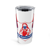 20oz Stainless Tumbler — "God Money Power" Patriotic Bandana Jesus Design