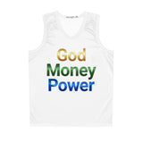 God Money Power Basketball Jersey — Inspirational Faith & Success Athletic Tank
