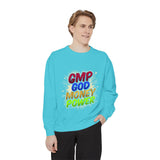GMP God Money Power Colorblock Sweatshirt — Inspirational Faith & Hustle Crewneck