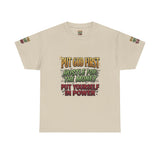 Inspirational Faith Tee — "Put God First, Hustle for the Money, Put Yourself in Power"