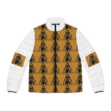 Men's Puffer Jacket — Vintage Monk Pattern All-Over Print