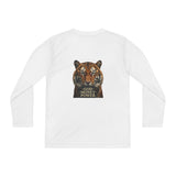 Youth Long Sleeve Tee — Tiger Face 'God • Money • Power' Graphic
