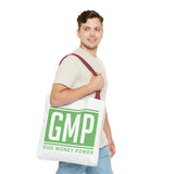 GMP 'God Money Power' Tote Bag - Bold Green Logo Canvas Tote