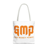 GMP 'God Money Power' Graphic Tote Bag – Bold Orange Statement Carryall