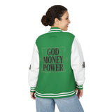 God Money Power Letterman Jacket