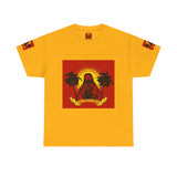 Surf Saint T‑Shirt — Vintage Palm Beach Vibes ("Our Savior Protects" Banner)