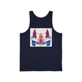 Patriotic 'God, Money, Power' Tank Top — American Flag Angel Graphic