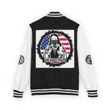 Letterman Jacket — Patriotic 'God Money Power' Graphic Varsity Jacket