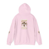 Money Power Hoodie — Gold Coin Stack Graphic Hooded Sweatshirt