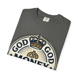 God Money Power T-Shirt — Crown Emblem Graphic Tee (God • Money • Power)