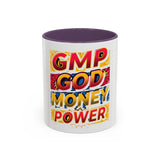 Coffee Mug — GMP: God Money Power Bold Typography Accent Mug