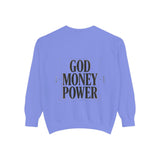 Sweatshirt — GOD MONEY POWER Bold Graphic Crewneck