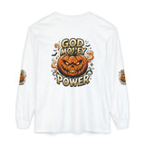 God Money Power- Halloween Pumpkin Long Sleeve Tee