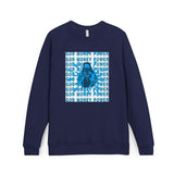 God Money Power Graphic Sweatshirt — Blue Retro Anime Streetwear