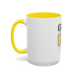 GMP GOD Money Power Accent Coffee Mug — Motivational Office Gift (11/15oz)