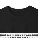 God Money Power Graphic Long Sleeve Tee