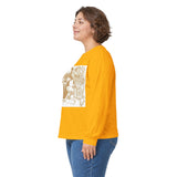 Long Sleeve Tee — Retro Roc Maroon Portrait Graphic