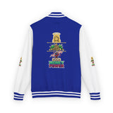 Letterman Jacket — 'No Money No Power' Retro Graphic Varsity Jacket