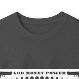 God Money Power Graphic Long Sleeve Tee