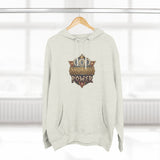 Hoodie — 'God Money Power' Vintage Emblem Fleece Hoodie
