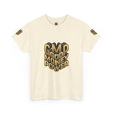 T-Shirt — Gold 3D 'Good Money Power' Graphic Tee