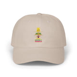 Dad Cap — Cute Floral Bear Stack “Power” Embroidery (Classic Baseball Hat)