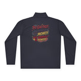 Quarter-Zip Pullover — “Put God First, Then Get The Money, Put Yourself In Power” Graphic Pullover