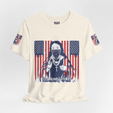 God Money Power Tee — Patriotic Bandana Saint Graphic T-Shirt
