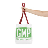GMP 'God Money Power' Tote Bag - Bold Green Logo Canvas Tote