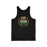 Money Power 'GMP GOD' Tank Top — Athletic Summer Jersey Tank with Gold Laurel Design