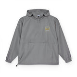God Money Power- Orange Packable Anorak Jacket with Tiny Floral Chest Graphic