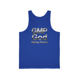GMP God Money Power Metallic Tank Top — Graphic Motivational Sleeveless Shirt