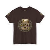 God Money Power Tee — Inspirational Faith & Success Graphic T-Shirt