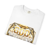 God Money Power Graphic T-Shirt — Bold Gold Faith & Hustle Tee