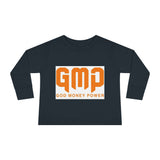 Toddler Long Sleeve Tee — GMP "God Money Power" Orange Graphic