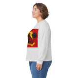 Long Sleeve Tee — 'God, Money, Power' Retro Palm Graphic