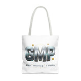 GMP Metallic Logo Tote Bag — God Money Power Graphic Tote