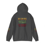 Inspirational Graphic Hoodie - "Put God First, Hustle for the Money, Put Yourself in Power"