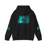 God, Money & Power Hoodie — Neon Retro Graphic Pullover