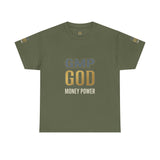 GMP GOD Money Power T-Shirt — Bold Gold Logo Tee