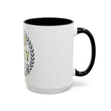 God Money Power Accent Coffee Mug — Inspirational Faith & Success Ceramic Mug (11/15 oz)