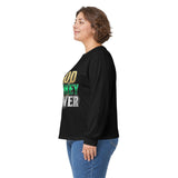 God Money Power -Long Sleeve Tee — Inspirational Faith & Wealth Graphic Shirt
