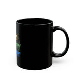 God Money Power Black Coffee Mug — Inspirational Faith & Prosperity Ceramic 11oz/15oz